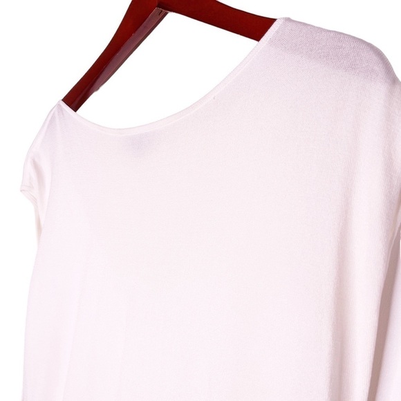 WORTH New York Double Layer Sleeveless Knit Banded Hem Top Size Medium in White - Picture 4 of 13